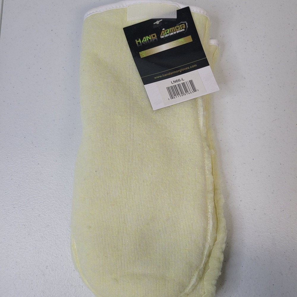 Hand Armor LN66-L Yellow Knit Mitten Chopper Liner Gloves Sherpa Large‎